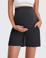 Over The Belly Pregnancy Athletic Shorts 6''