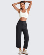 G4Free - Smoofit High Waist Wide Leg Capris Pants 19'' -GF25J293AA-S-GF25J293AB-M-GF25J293AC-L-GF25J293AD-XL-GF25J293AE-XXL