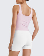 G4Free Activewear BareFeel Built in Bra Workout Tank Tops 