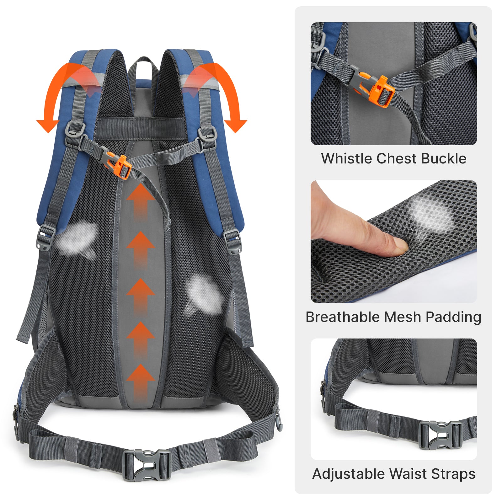 G4Free 40L Lightweight Travel Backpack with Rain Cover