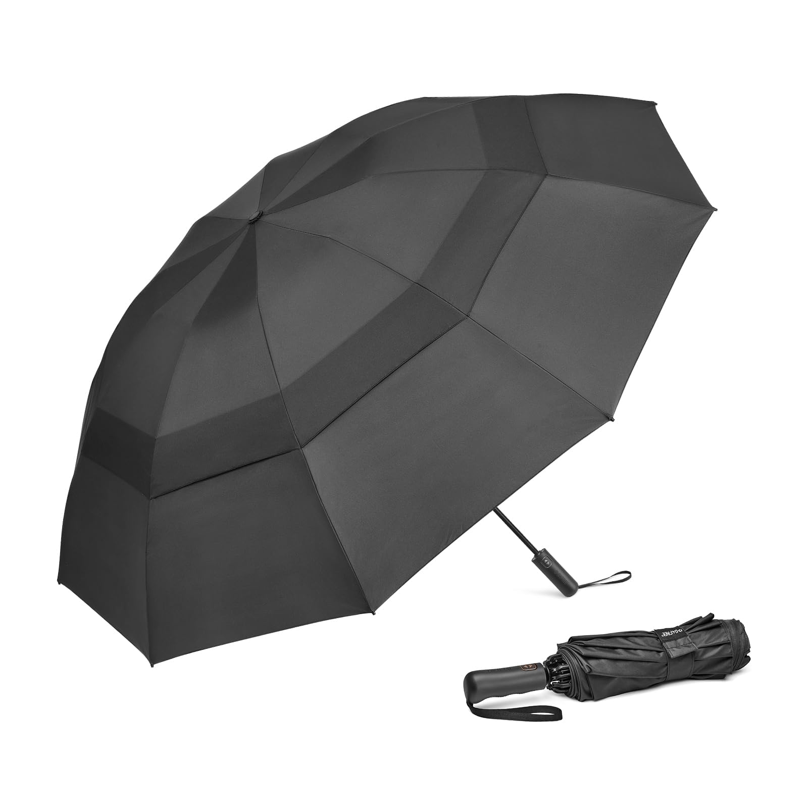G4Free G4Free 42/46/54/62 Inch 10 Ribs Windproof for Rain Double Canopy Auto Umbrella 