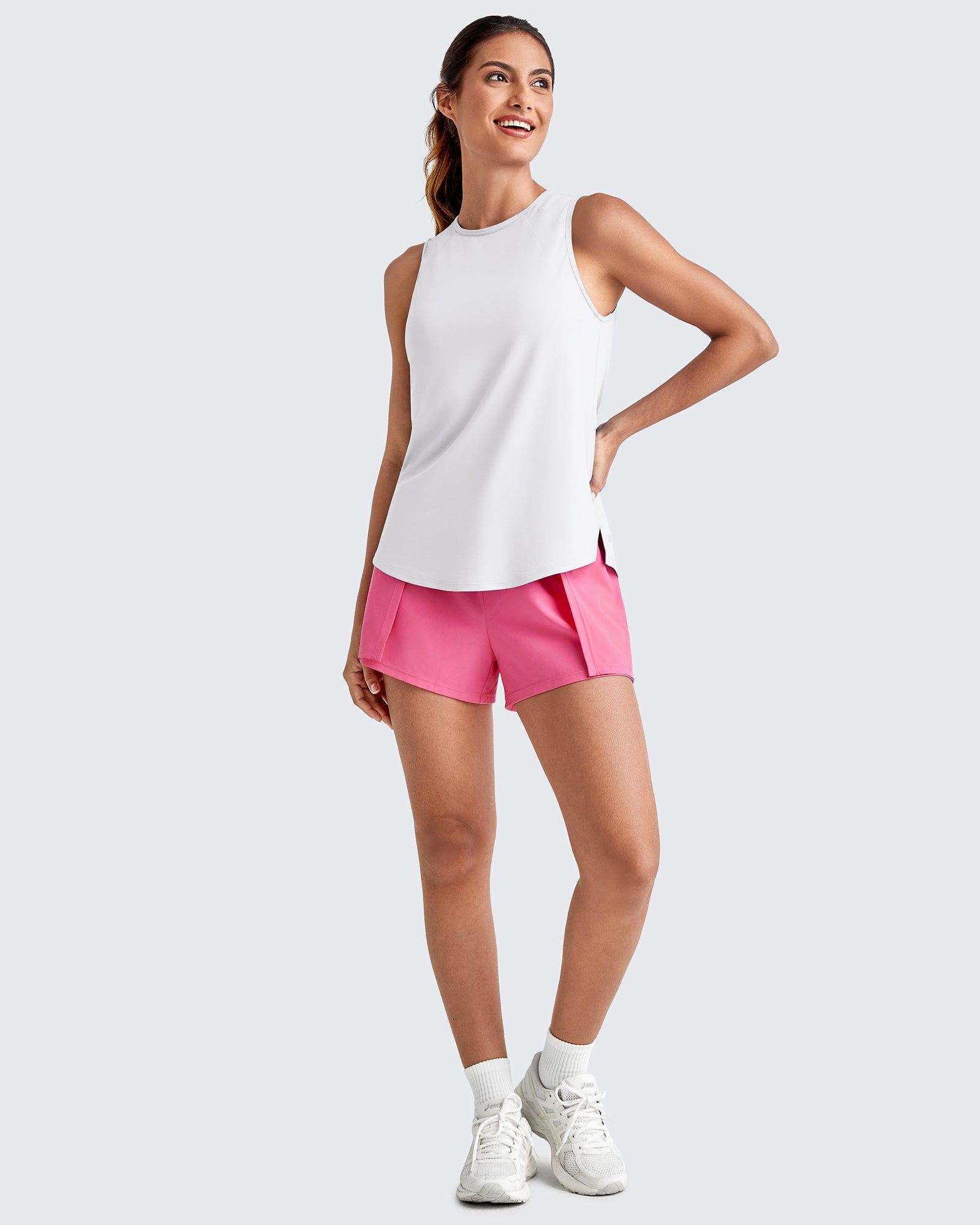 G4Free Activewear Lightweight Athletic Sleeveless Long Tank Tops 