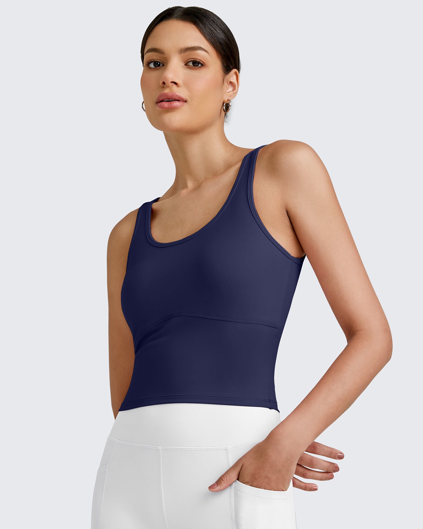 G4Free - BareFeel Built in Bra Workout Tank Tops -GF25L333AA-S