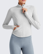 G4Free - BareFeel Cropped Slim Fit Full Zip Workout Jackets -GF25M411AA-S