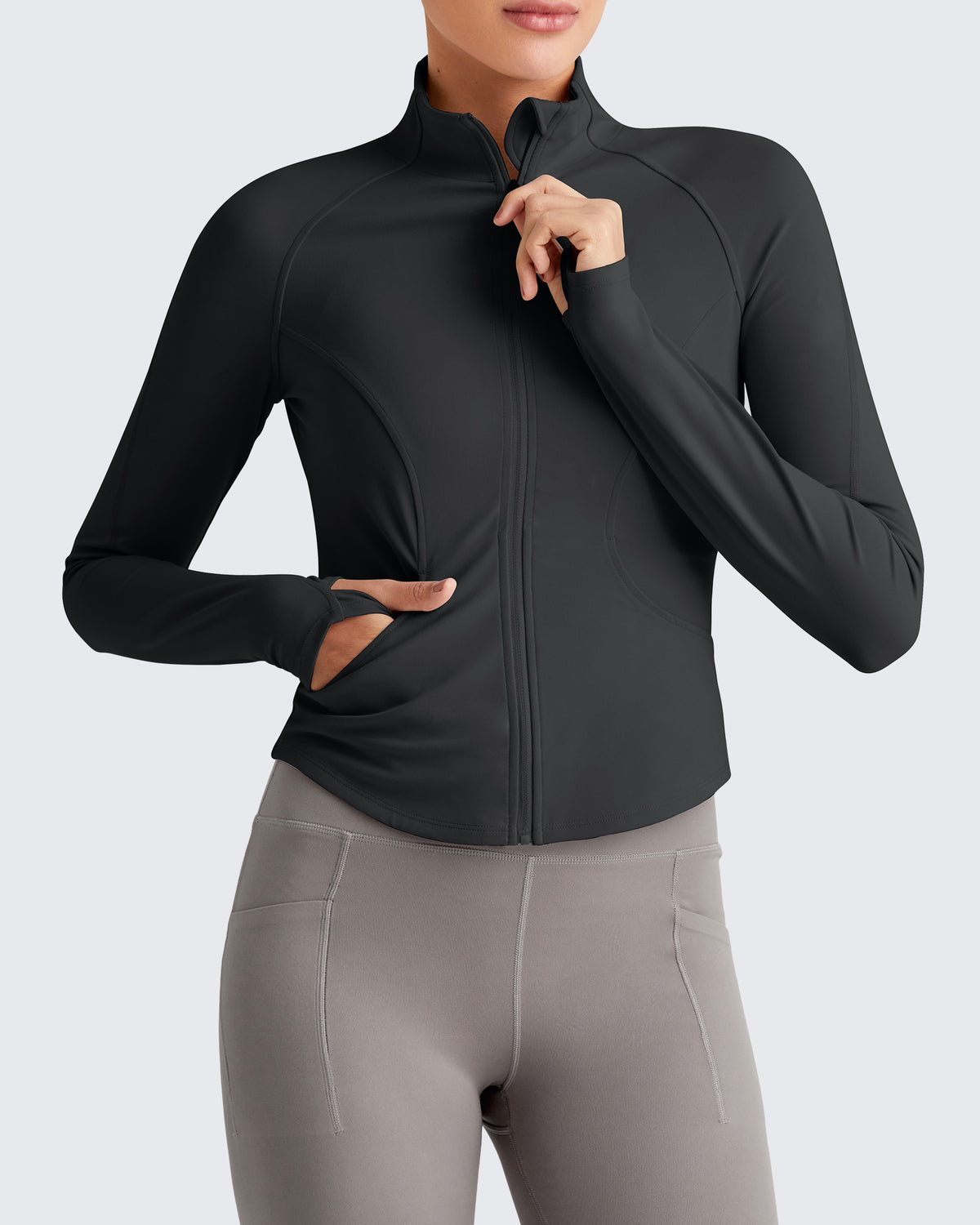 G4Free - BareFeel Cropped Slim Fit Full Zip Workout Jackets -GF25M411AA-S-GF25M411AB-M-GF25M411AC-L-GF25M411AD-XL-GF25M411AE-XXL