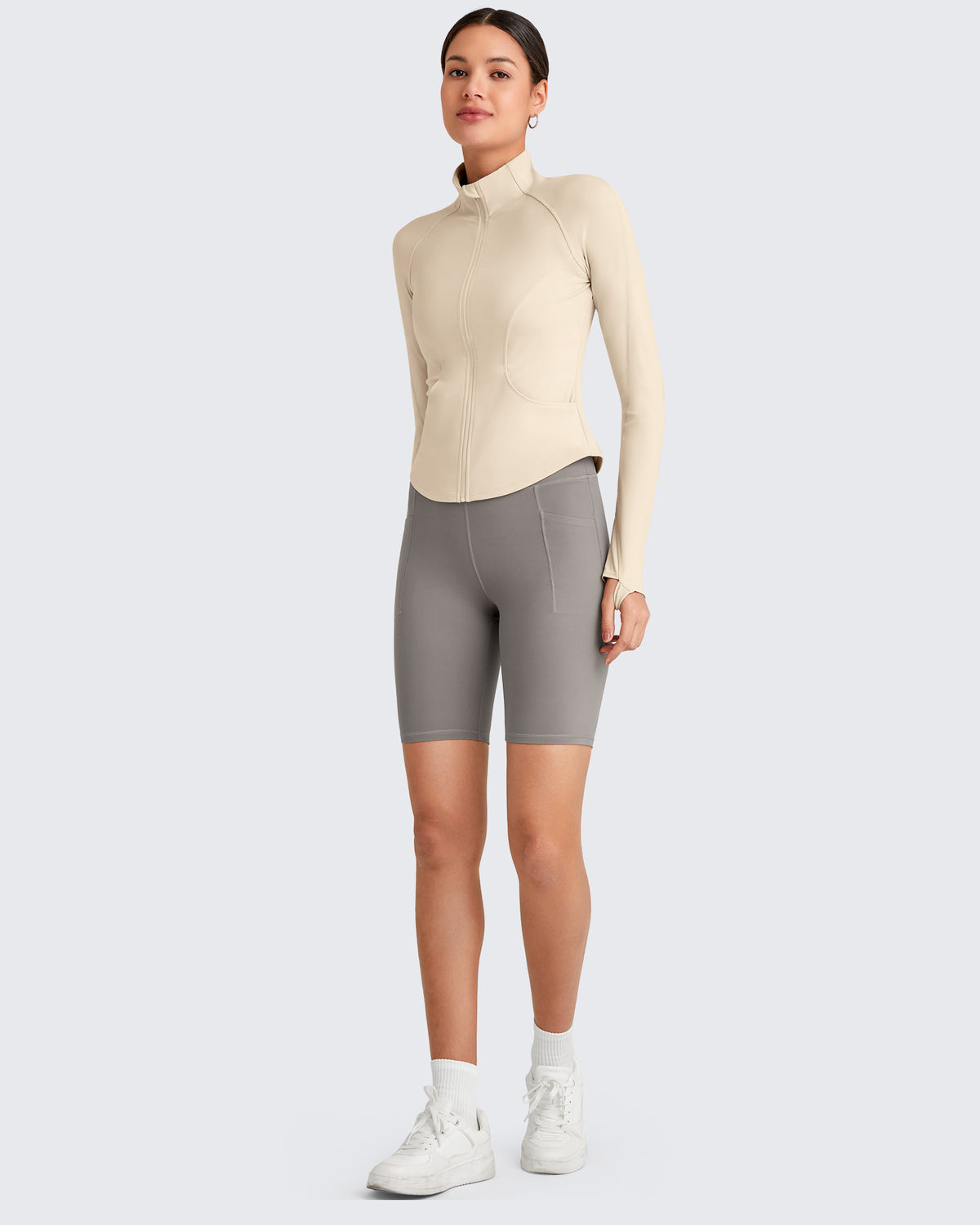 G4Free - BareFeel Cropped Slim Fit Full Zip Workout Jackets -GF25M411AA-S-GF25M411AB-M-GF25M411AC-L-GF25M411AD-XL-GF25M411AE-XXL