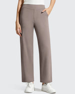 G4Free - BareFeel Faux Fly Ankle Length Casual Dress Pants -GF26J775A001A-S