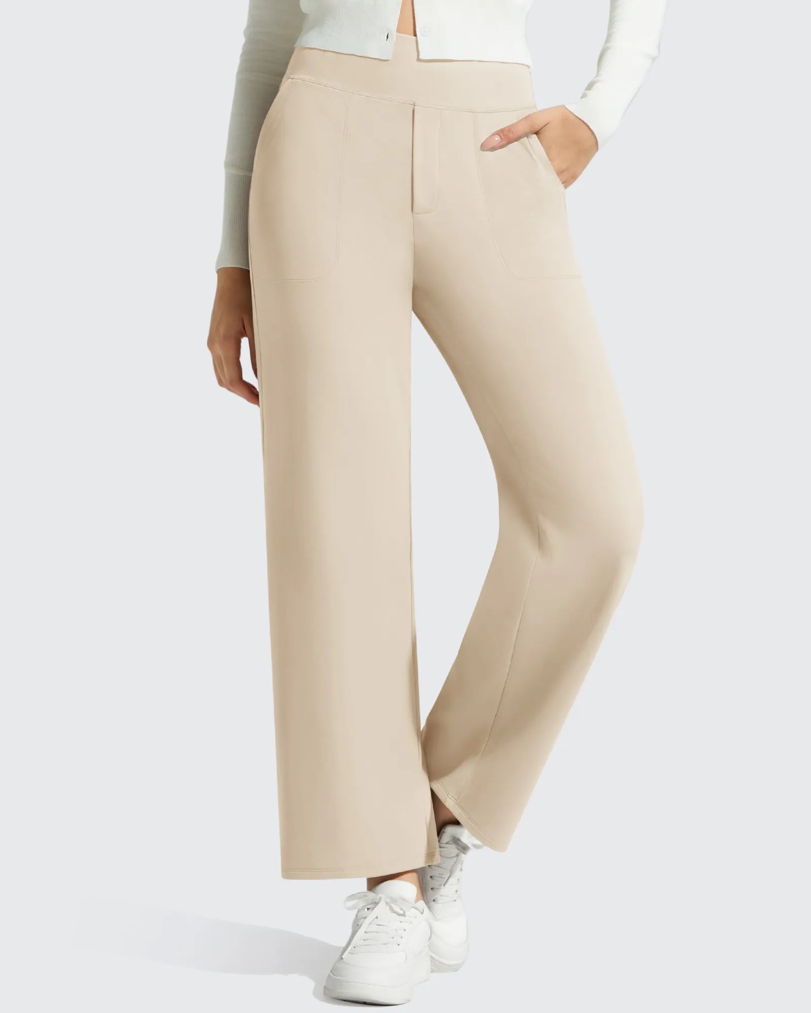 G4Free - BareFeel Faux Fly Ankle Length Casual Dress Pants -GF26J775A001A-S-GF26J776A001A-S-GF26J777A001A-S-GF26J775A001B-M-GF26J776A001B-M