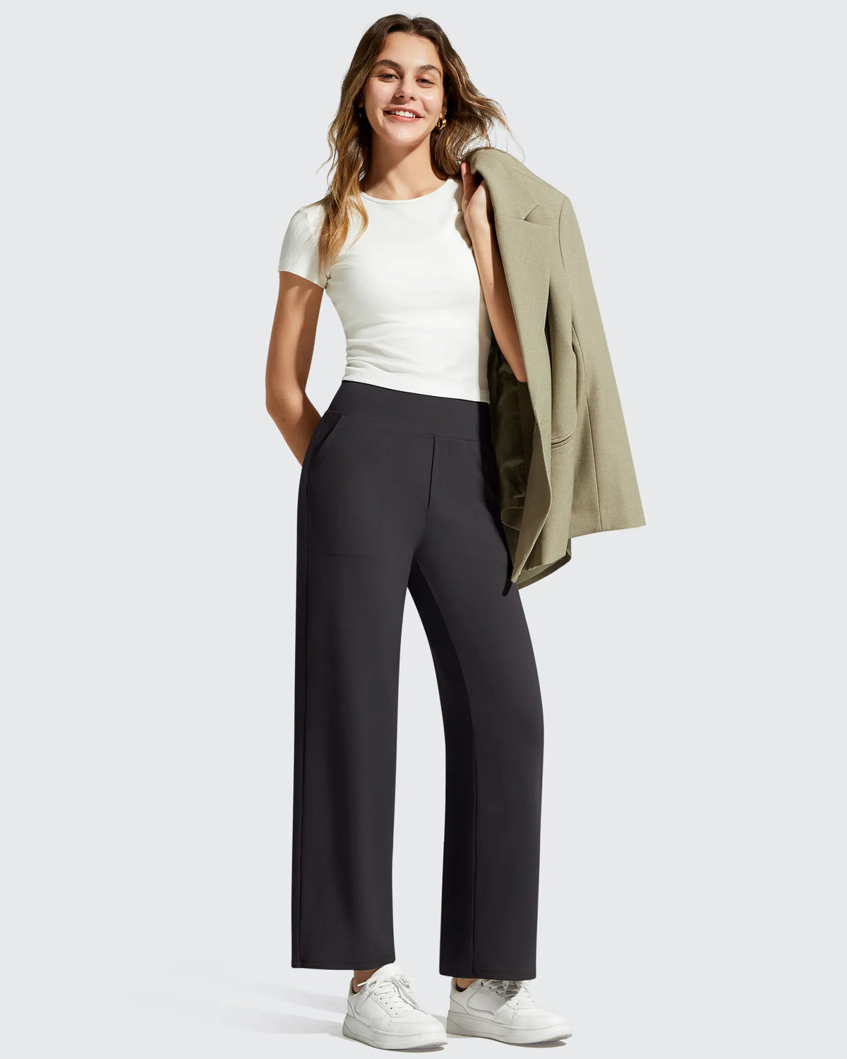 G4Free - BareFeel Faux Fly Ankle Length Casual Dress Pants -GF26J775A001A-S-GF26J776A001A-S-GF26J777A001A-S-GF26J775A001B-M-GF26J776A001B-M