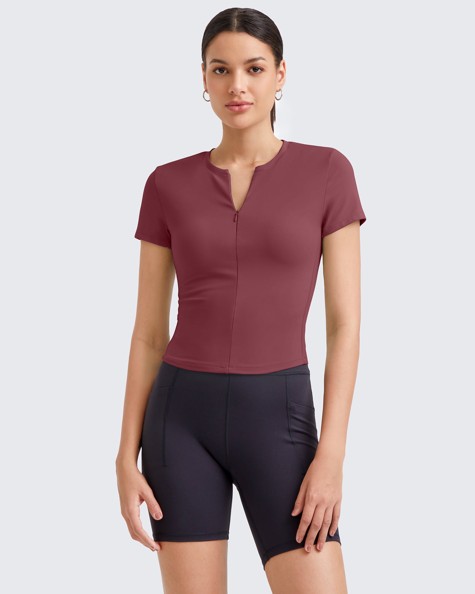 G4Free - BareFeel Half Zip Slim Fit Athletic Shirts -GF25K335DA-S