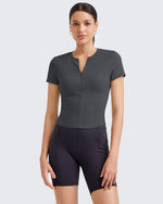 G4Free - BareFeel Half Zip Slim Fit Athletic Shirts -GF25K335DA-S