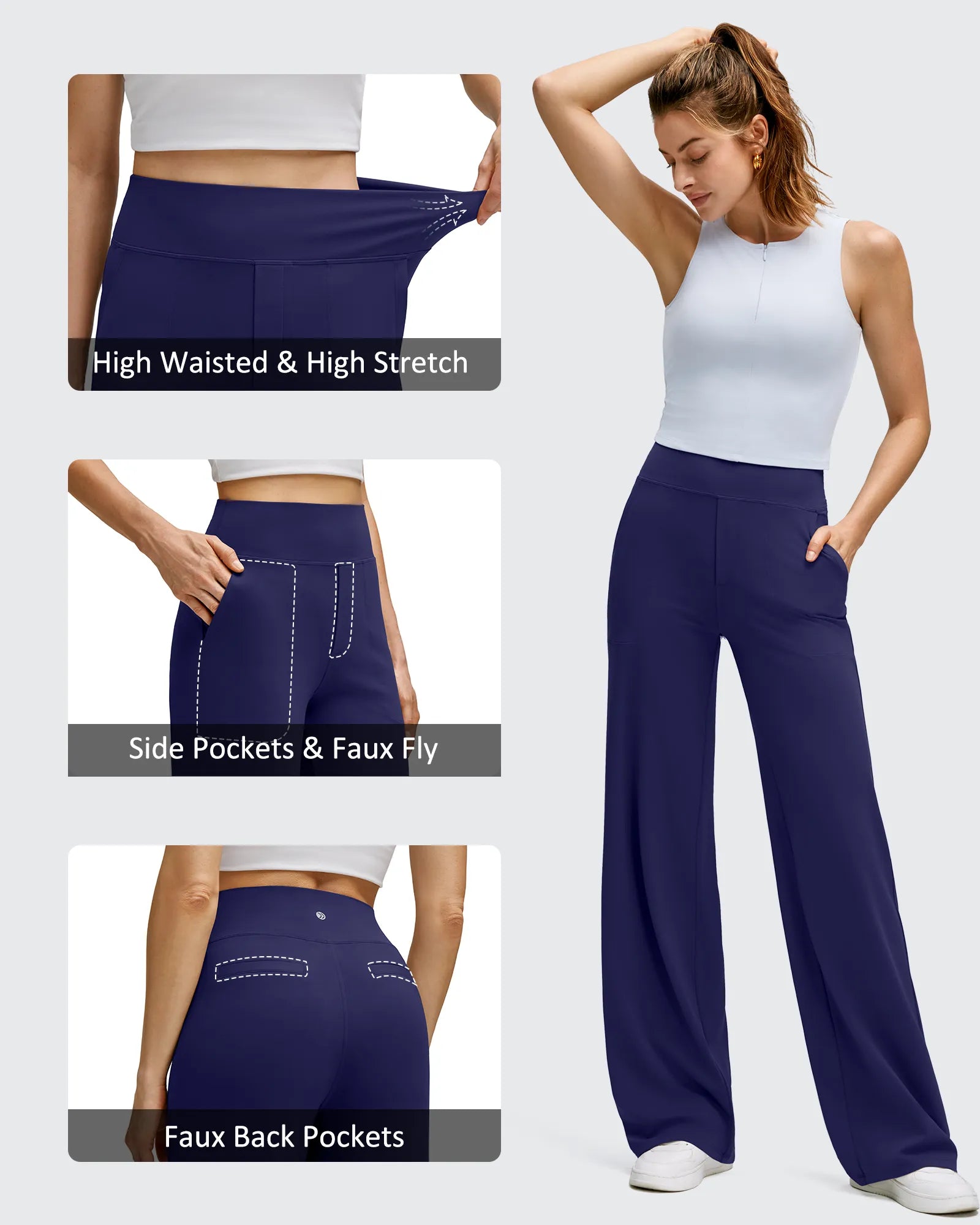 G4Free - BareFeel High Stretch Wide Leg Yoga Pants -GF25J622EA-S-GF25J623EA-S-GF25J624EA-S-GF25J622EB-M-GF25J623EB-M