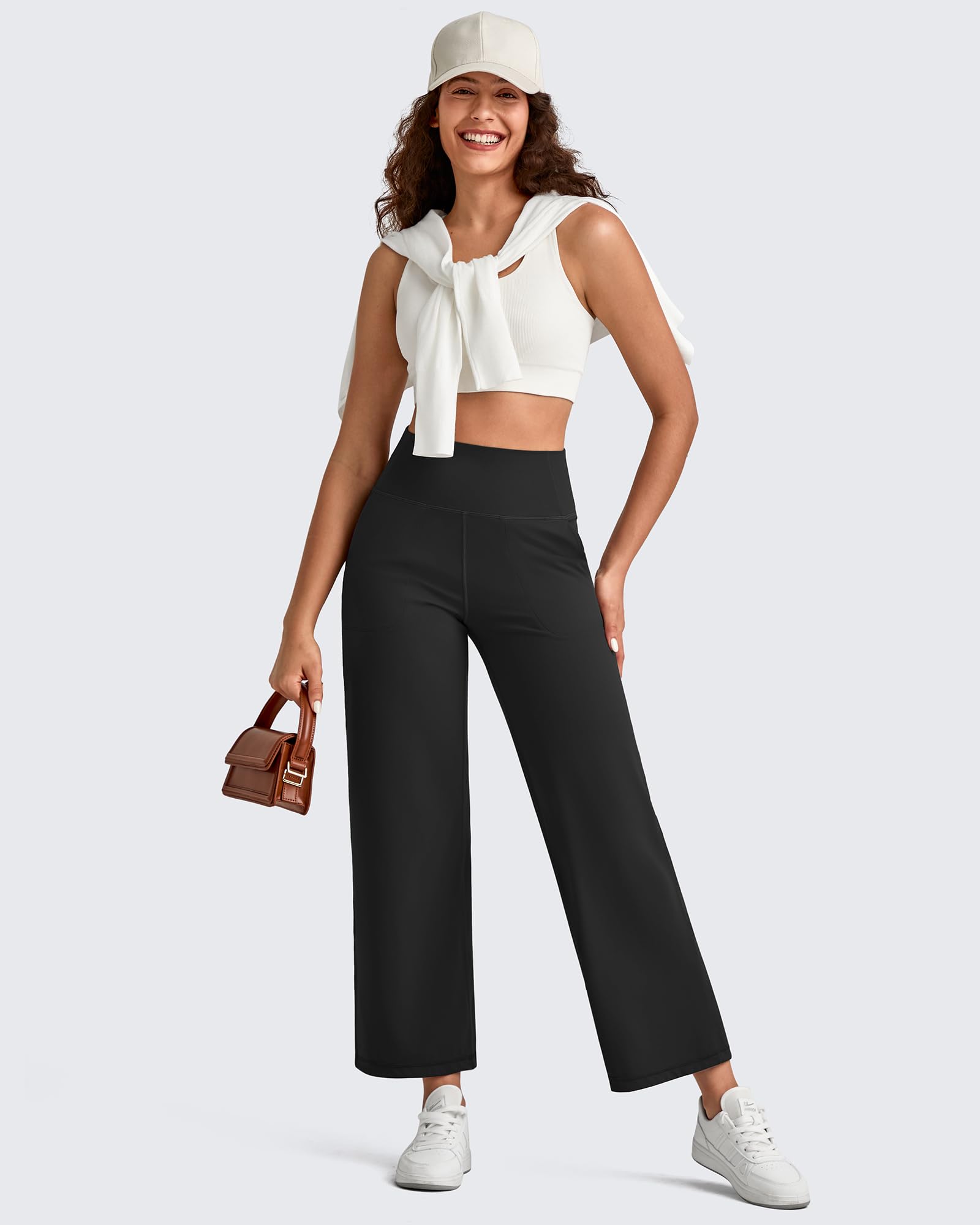 G4Free - BareFeel High Waist Wide Leg Ankle Length Pants -GF25J487AF-XS-GF25J488AF-XS-GF25J489AF-XS-GF25J487AA-S-GF25J488AA-S