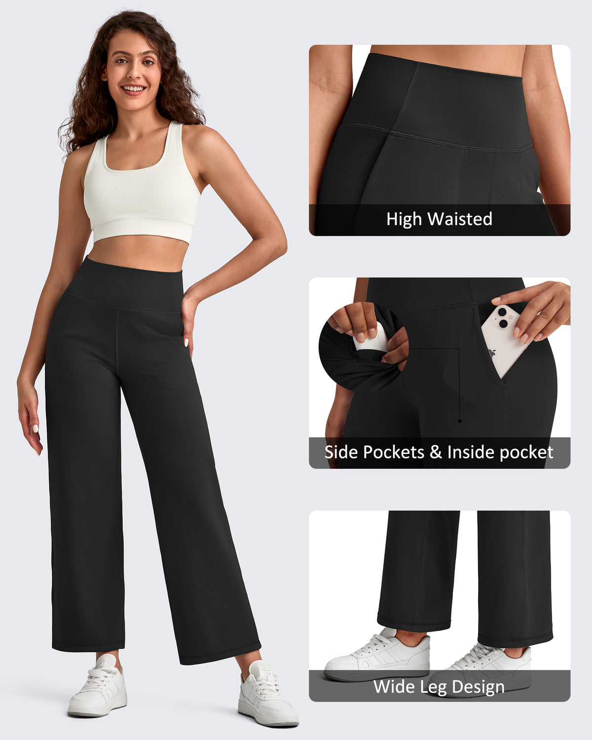 G4Free - BareFeel High Waist Wide Leg Ankle Length Pants -GF25J487AF-XS-GF25J488AF-XS-GF25J489AF-XS-GF25J487AA-S-GF25J488AA-S