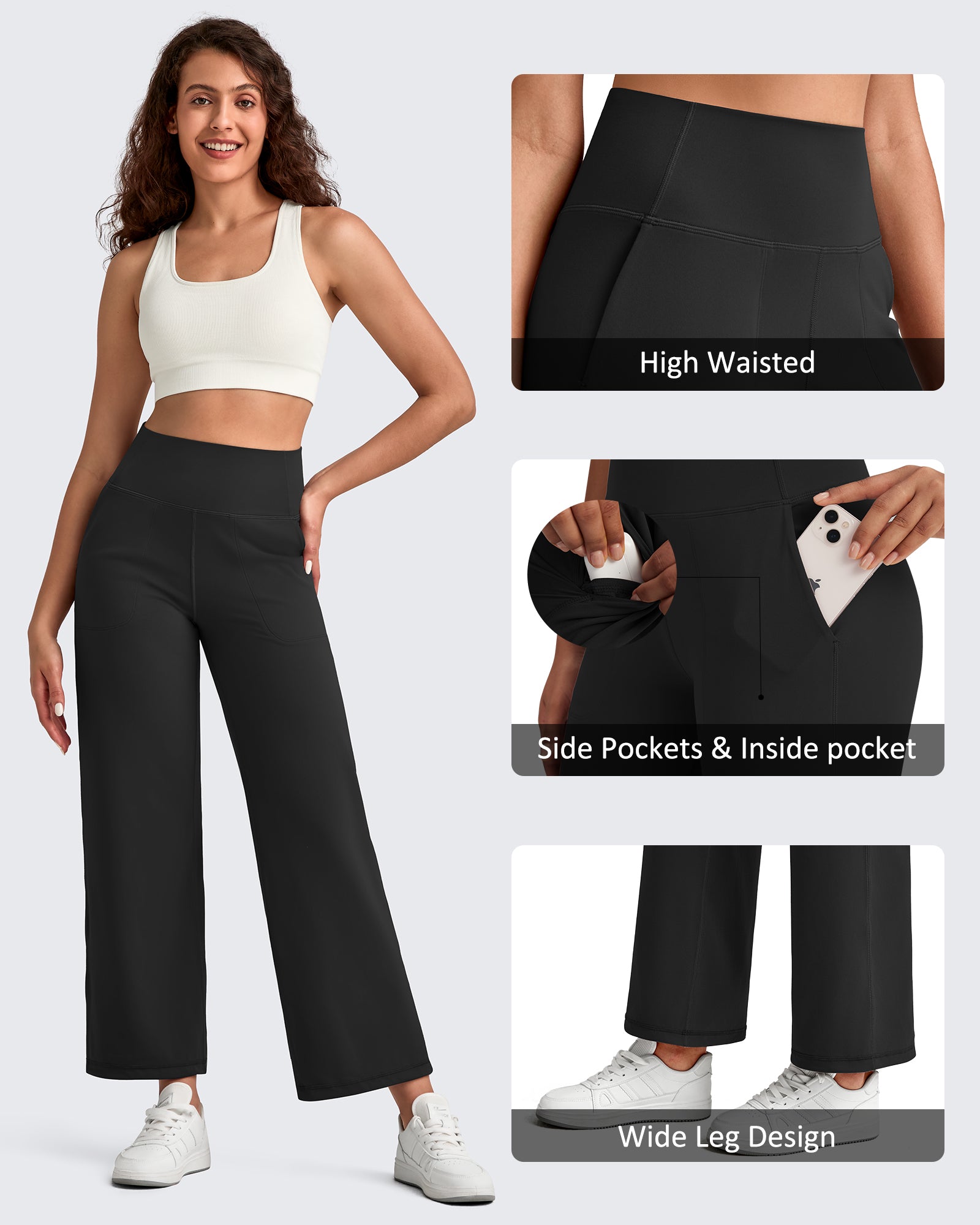 G4Free - BareFeel High Waist Wide Leg Ankle Length Pants -GF25J487AF-XS-GF25J488AF-XS-GF25J489AF-XS-GF25J487AA-S-GF25J488AA-S