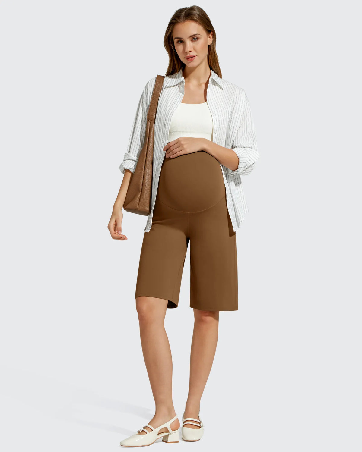 G4Free - BareFeel Maternity Bermuda Wide Leg Shorts -GF26EY793A001A-S-GF26EY793A001B-M-GF26EY793A001D-XL-GF26EY793A001C-L-GF26EY793A001E-XXL