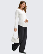 G4Free - BareFeel Maternity Casual Pockets Wide-Leg Pants -GF25JY593AF-XS-GF25JY594AF-XS-GF25JY595AF-XS-GF25JY593AA-S-GF25JY594AA-S