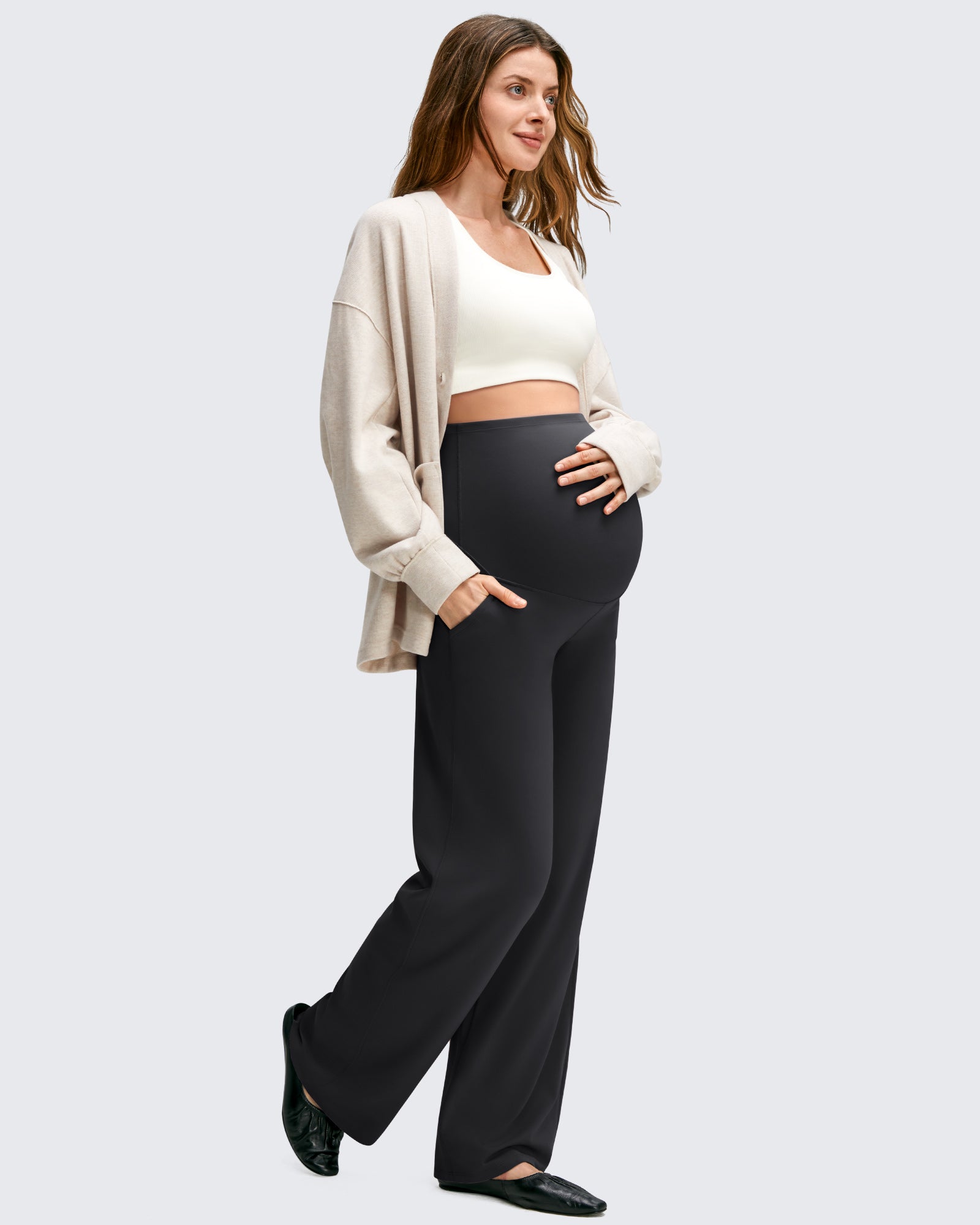 G4Free - BareFeel Maternity Casual Pockets Wide-Leg Pants -GF25JY593AF-XS-GF25JY594AF-XS-GF25JY595AF-XS-GF25JY593AA-S-GF25JY594AA-S