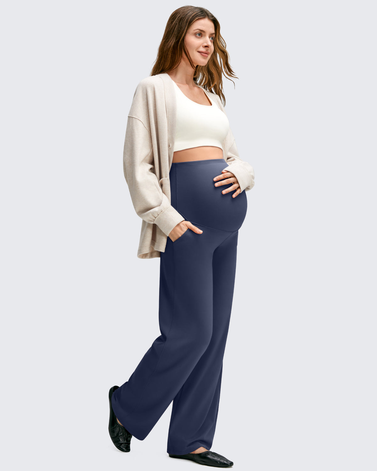G4Free - BareFeel Maternity Casual Pockets Wide-Leg Pants -GF25JY593AF-XS-GF25JY594AF-XS-GF25JY595AF-XS-GF25JY593AA-S-GF25JY594AA-S