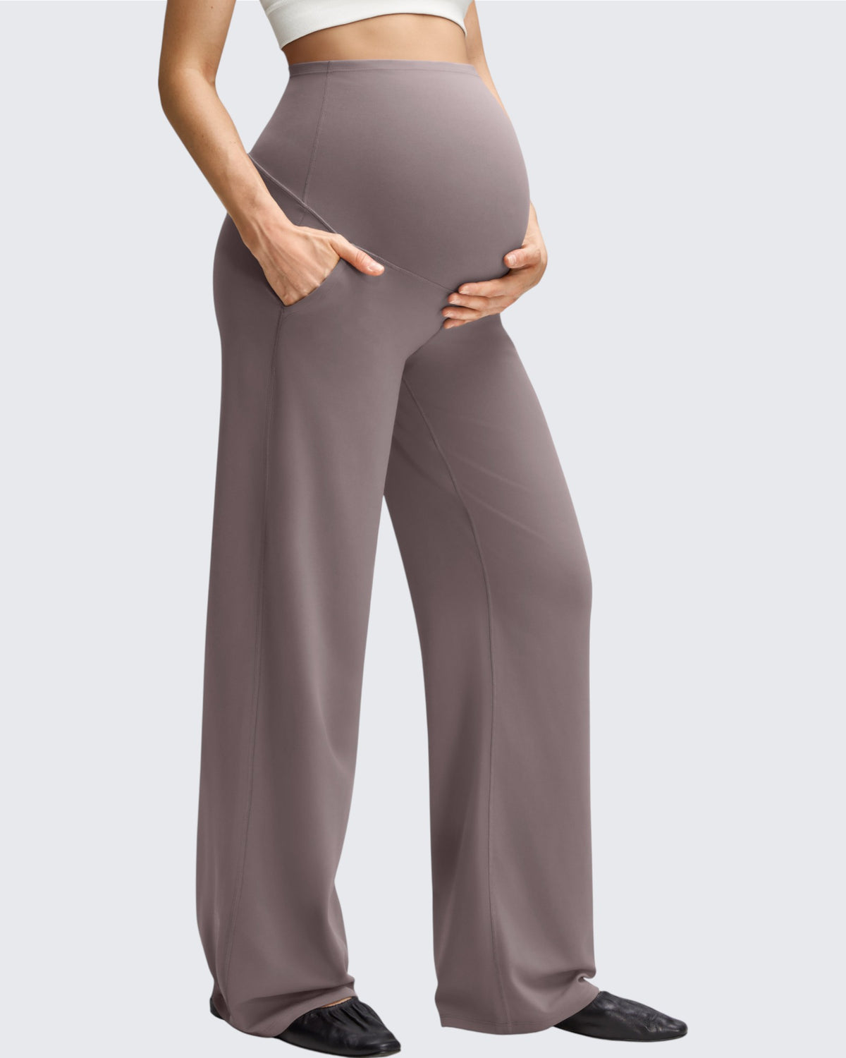 G4Free - BareFeel Maternity Casual Pockets Wide-Leg Pants -GF25JY593AF-XS-GF25JY594AF-XS-GF25JY595AF-XS-GF25JY593AA-S-GF25JY594AA-S