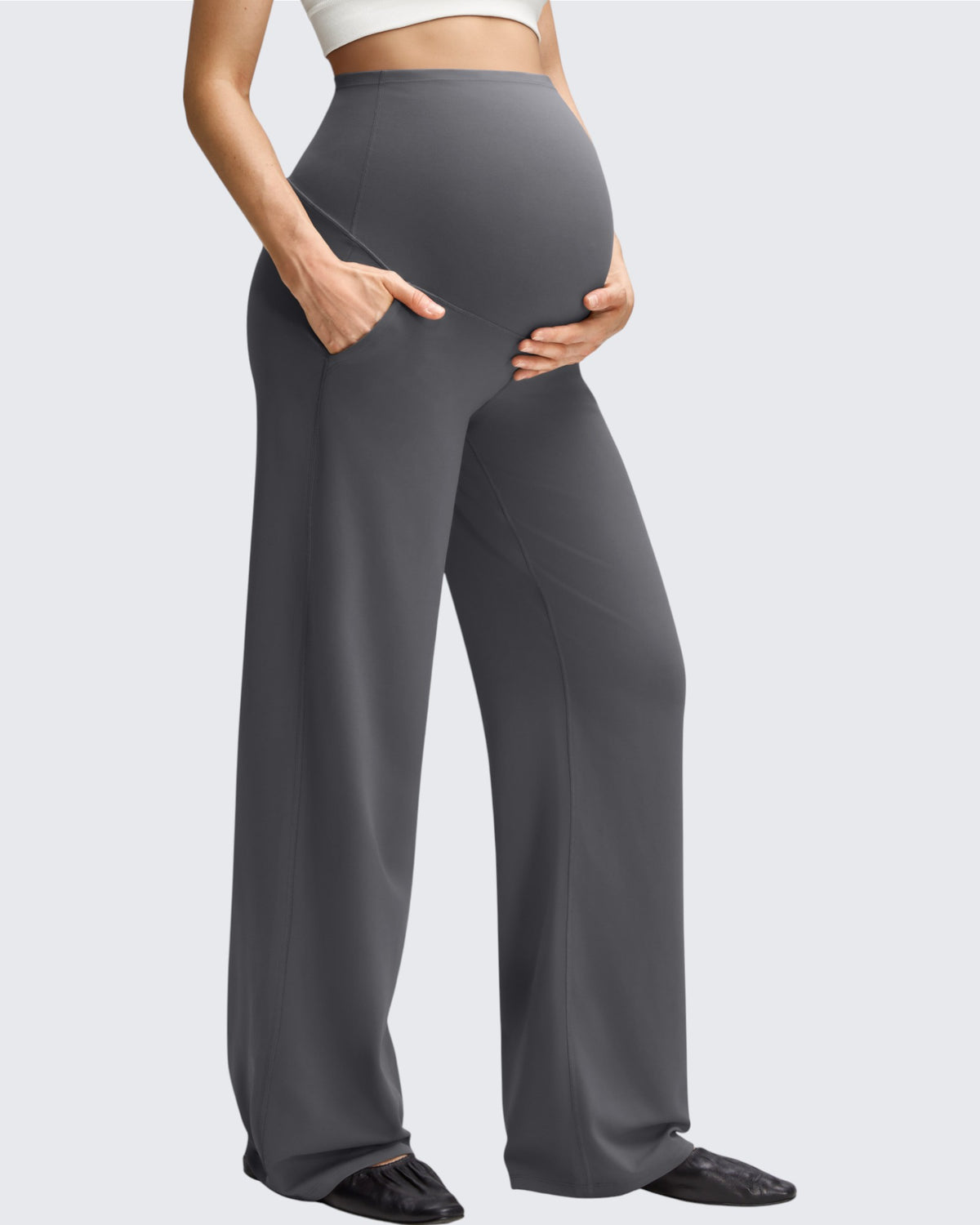 G4Free - BareFeel Maternity Casual Pockets Wide-Leg Pants -GF25JY593AF-XS-GF25JY594AF-XS-GF25JY595AF-XS-GF25JY593AA-S-GF25JY594AA-S