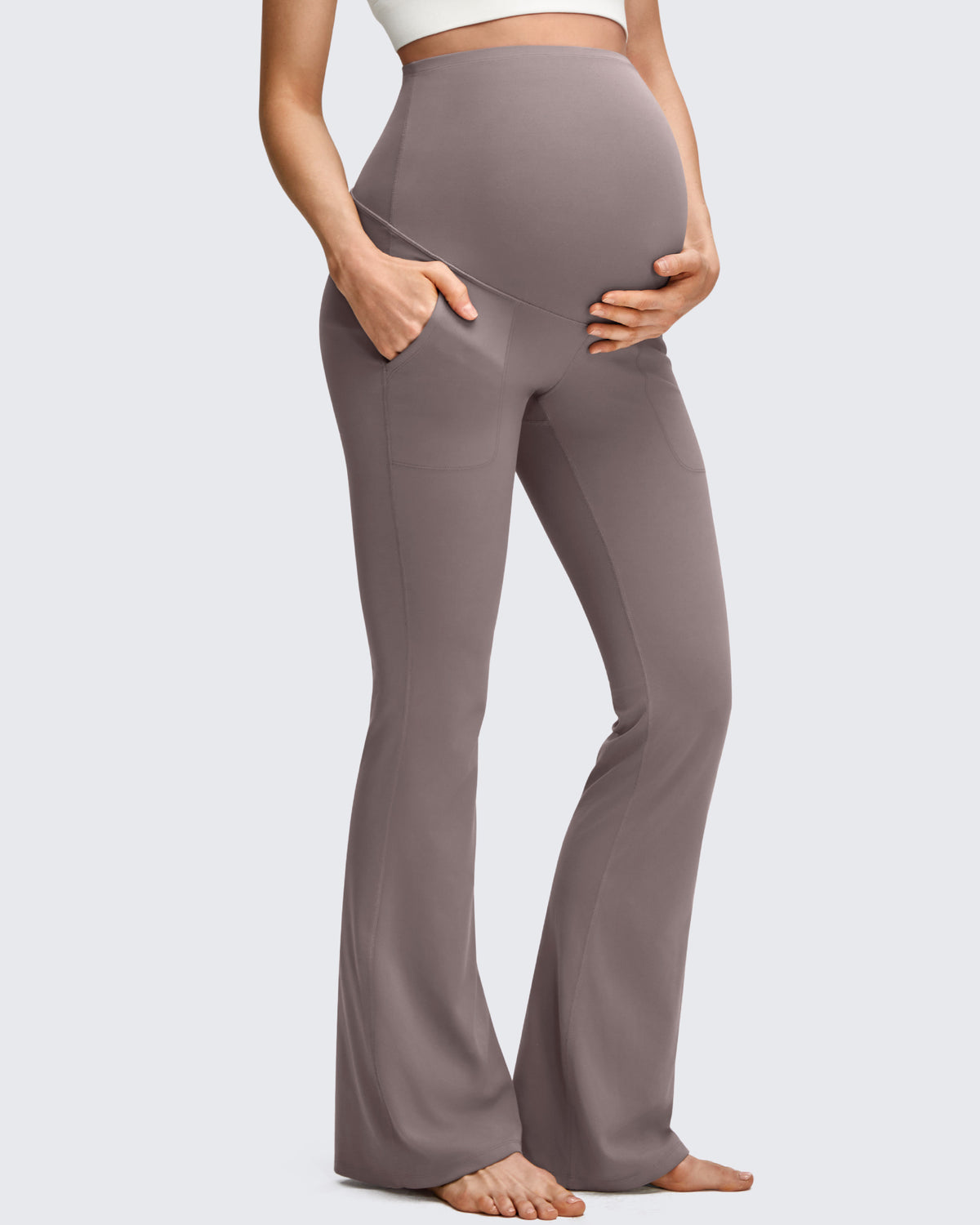 G4Free - BareFeel Maternity Pockets Dress Flare Leggings -GF25AY605AF-XS