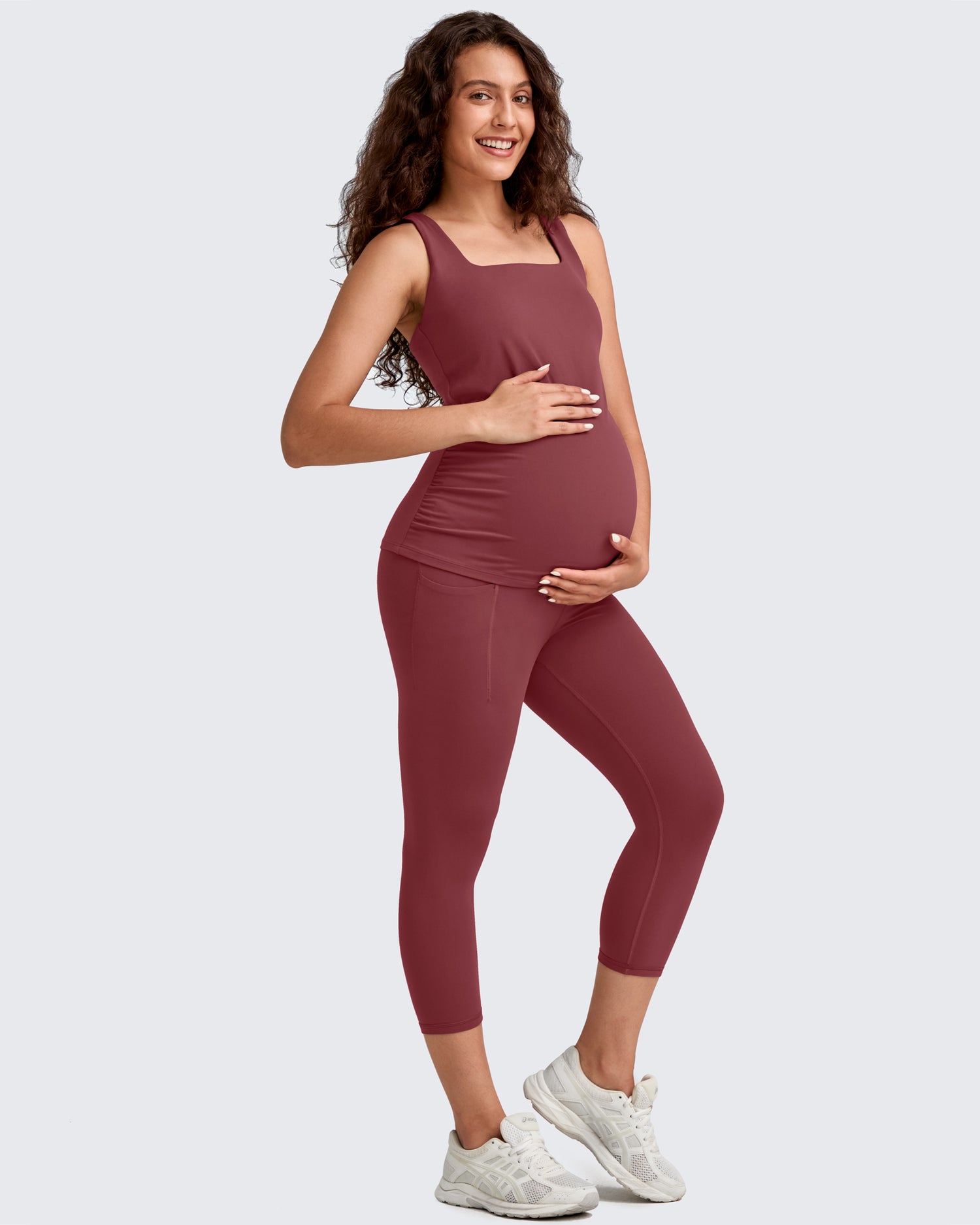 G4Free - BareFeel Pregnancy Capri Leggings 21'' -GF25AY500AA-S-GF25AY500AB-M-GF25AY500AC-L-GF25AY500AD-XL-GF25AY500AE-XXL