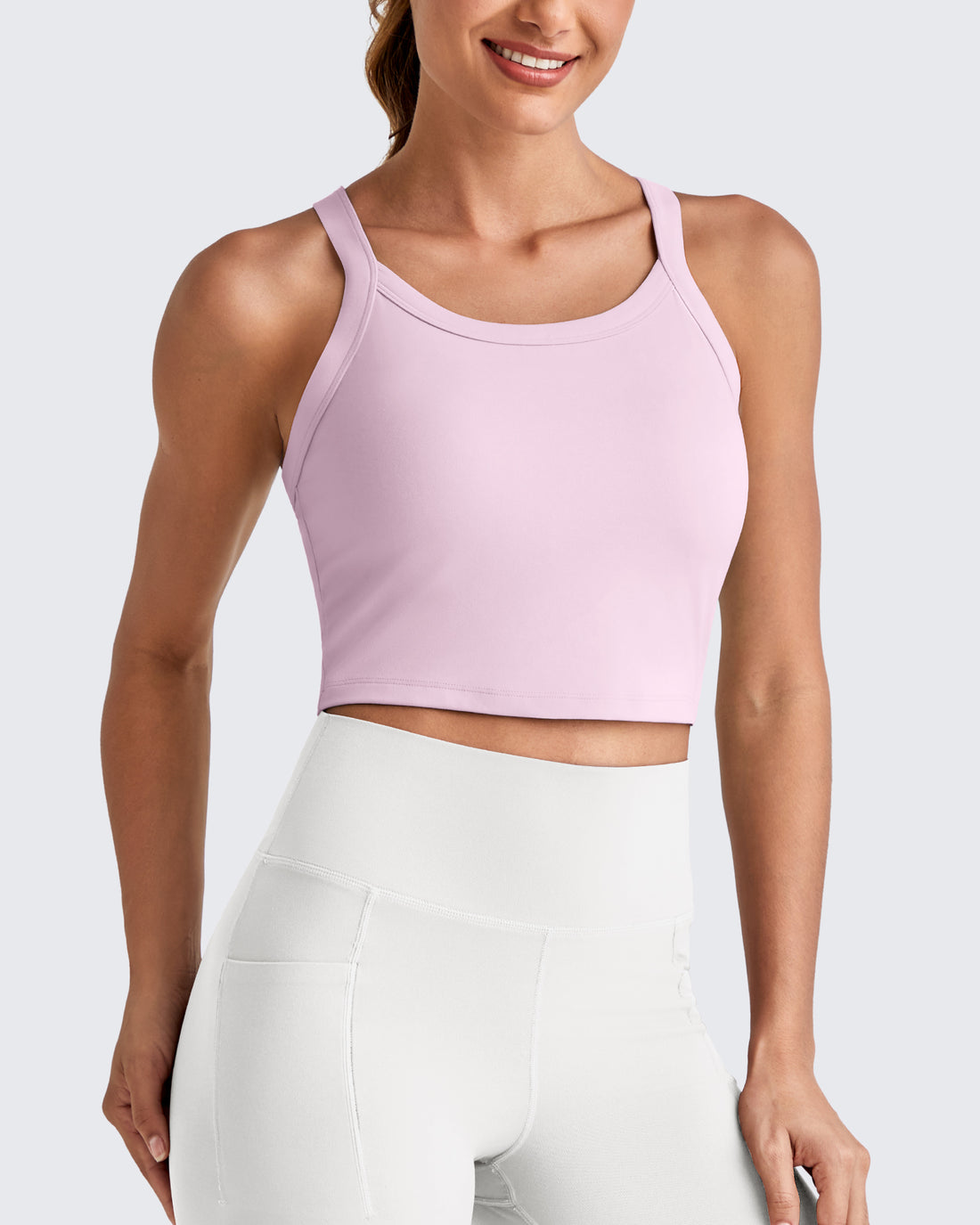 G4Free - BareFeel Racerback Cropped Sports Bra -GF25L448CA-S-GF25L448CB-M-GF25L448CC-L-GF25L448CD-XL-GF25L448CF-XS