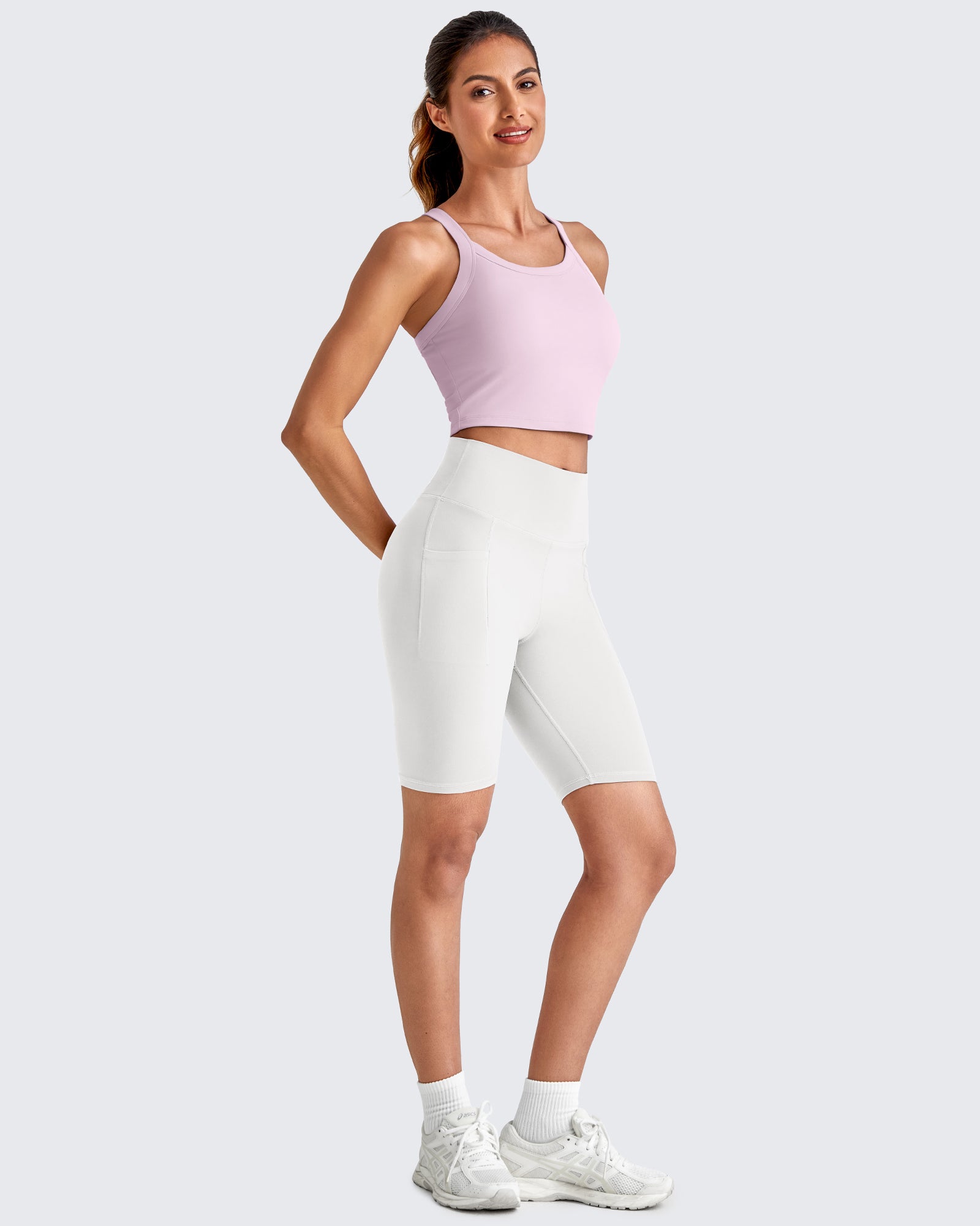 G4Free - BareFeel Racerback Cropped Sports Bra -GF25L448CA-S-GF25L448CB-M-GF25L448CC-L-GF25L448CD-XL-GF25L448CF-XS