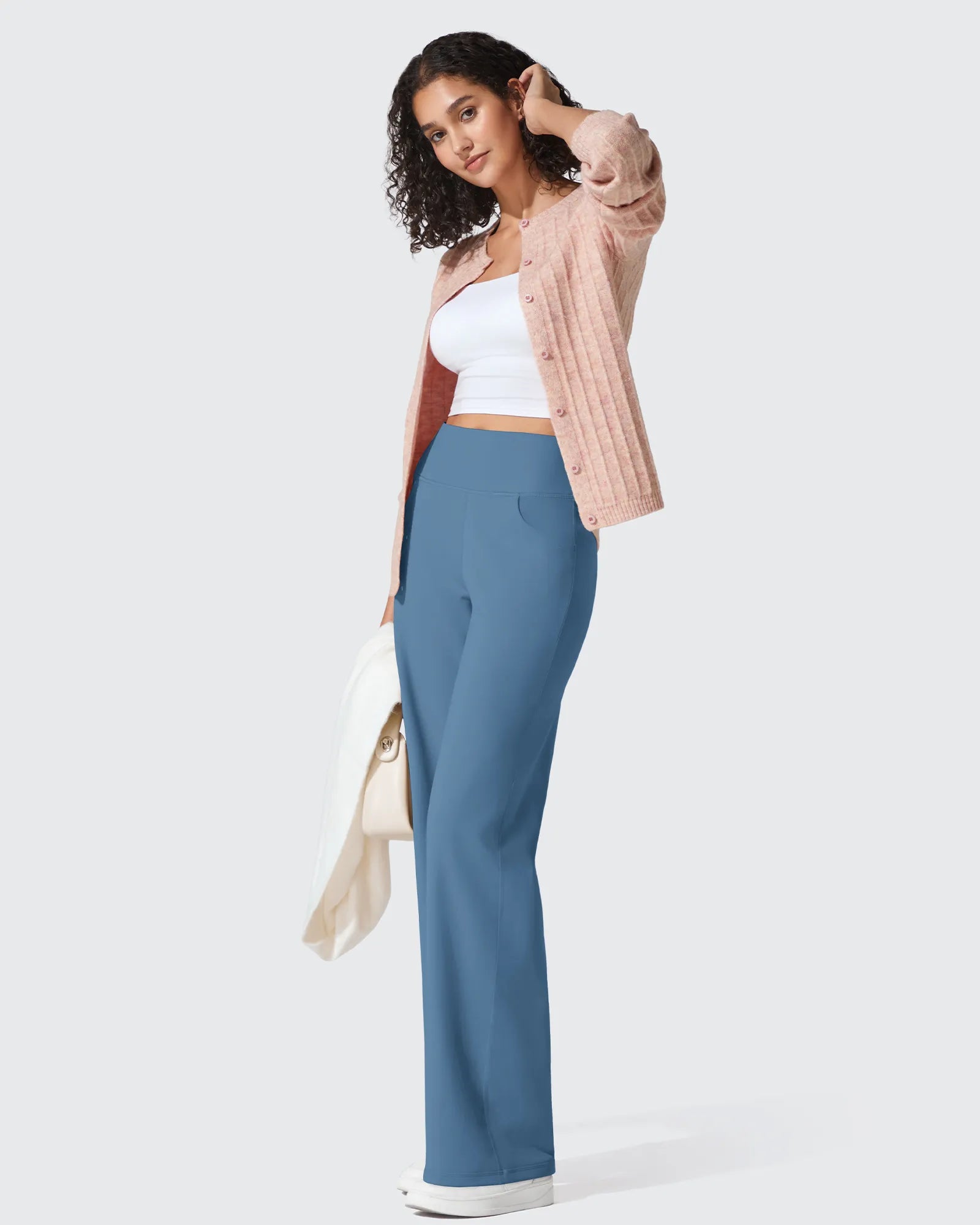 G4Free - BareFeel Seamless High-Waist Dressy Wide Leg Pants -GF24J241IA-S