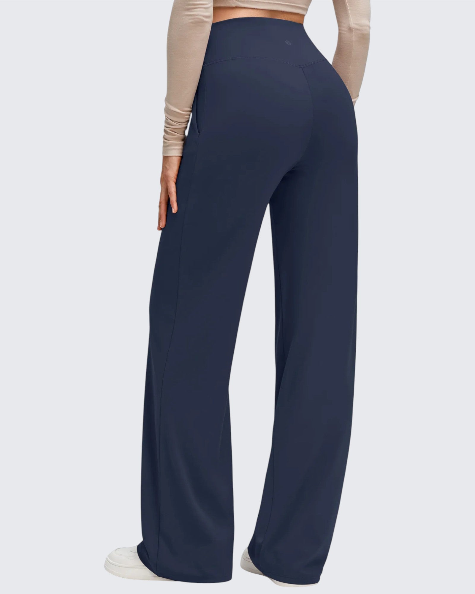 G4Free - BareFeel Side Pleated V Waist Wide Leg Yoga Pants -GF25J596AA-S-GF25J597AA-S-GF25J598AA-S-GF25J596AB-M-GF25J597AB-M