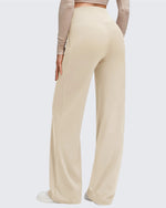 G4Free - BareFeel Side Pleated V Waist Wide Leg Yoga Pants -GF25J596AA-S-GF25J597AA-S-GF25J598AA-S-GF25J596AB-M-GF25J597AB-M