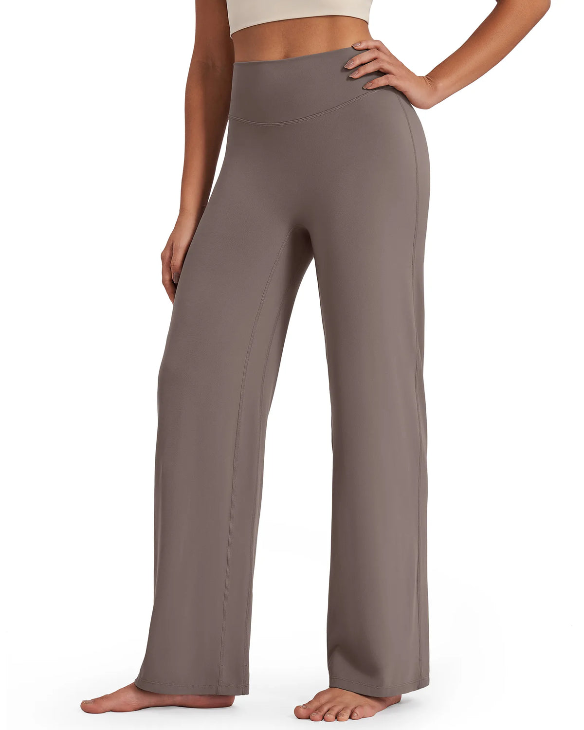 G4Free - BareFeel Wide Leg High-Waisted Pants Petite -GF24J247FA-S-GF24J247FB-M-GF24J247FC-L-GF24J247FD-XL-GF24J247FE-XXL