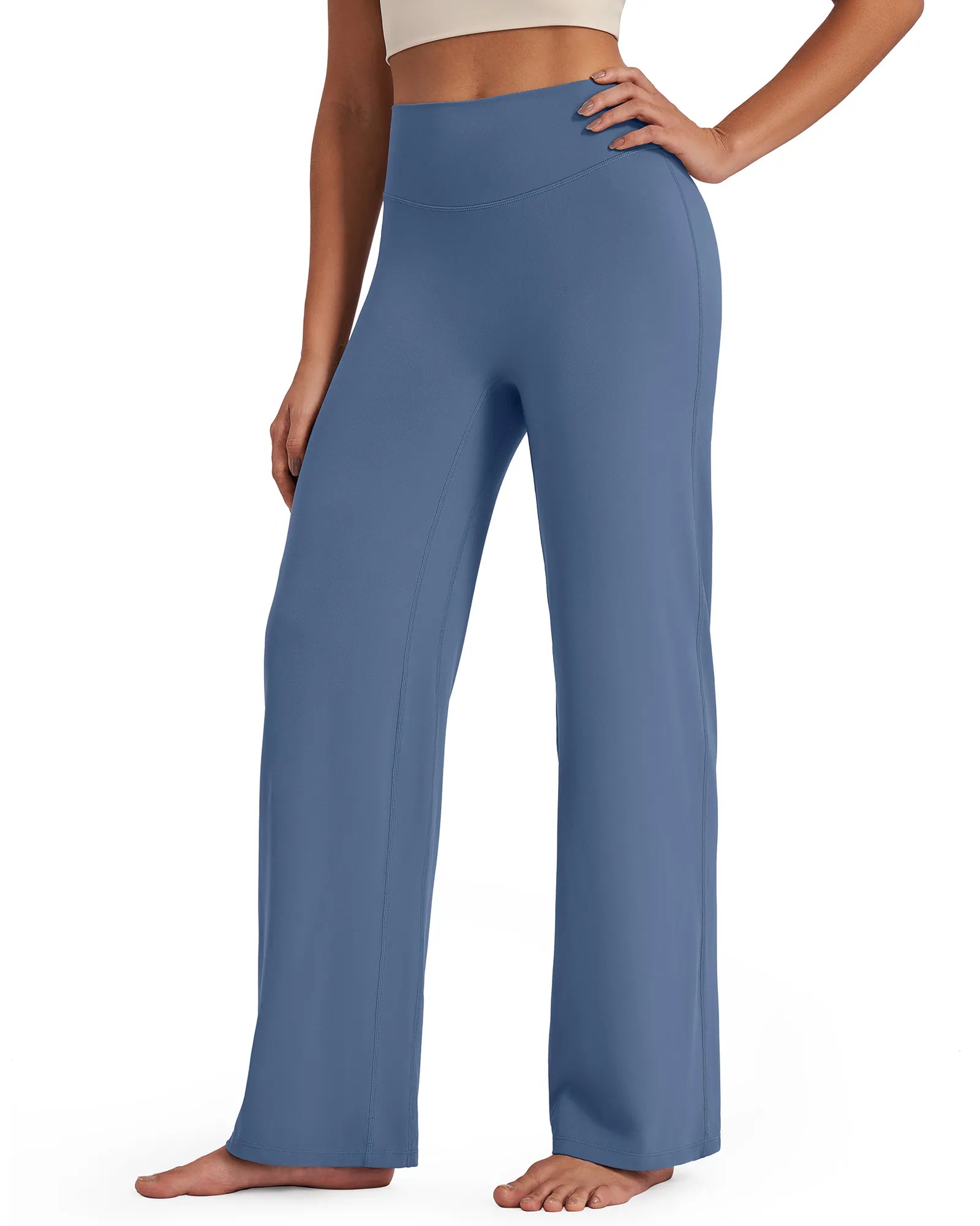 G4Free - BareFeel Wide Leg High-Waisted Pants Petite -GF24J247FA-S-GF24J247FB-M-GF24J247FC-L-GF24J247FD-XL-GF24J247FE-XXL