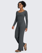 G4Free - BareFeel Wide Leg High-Waisted Pants Regular -GF24J248GA-S-GF24J248GB-M-GF24J248GC-L-GF24J248GD-XL-GF24J248GE-XXL