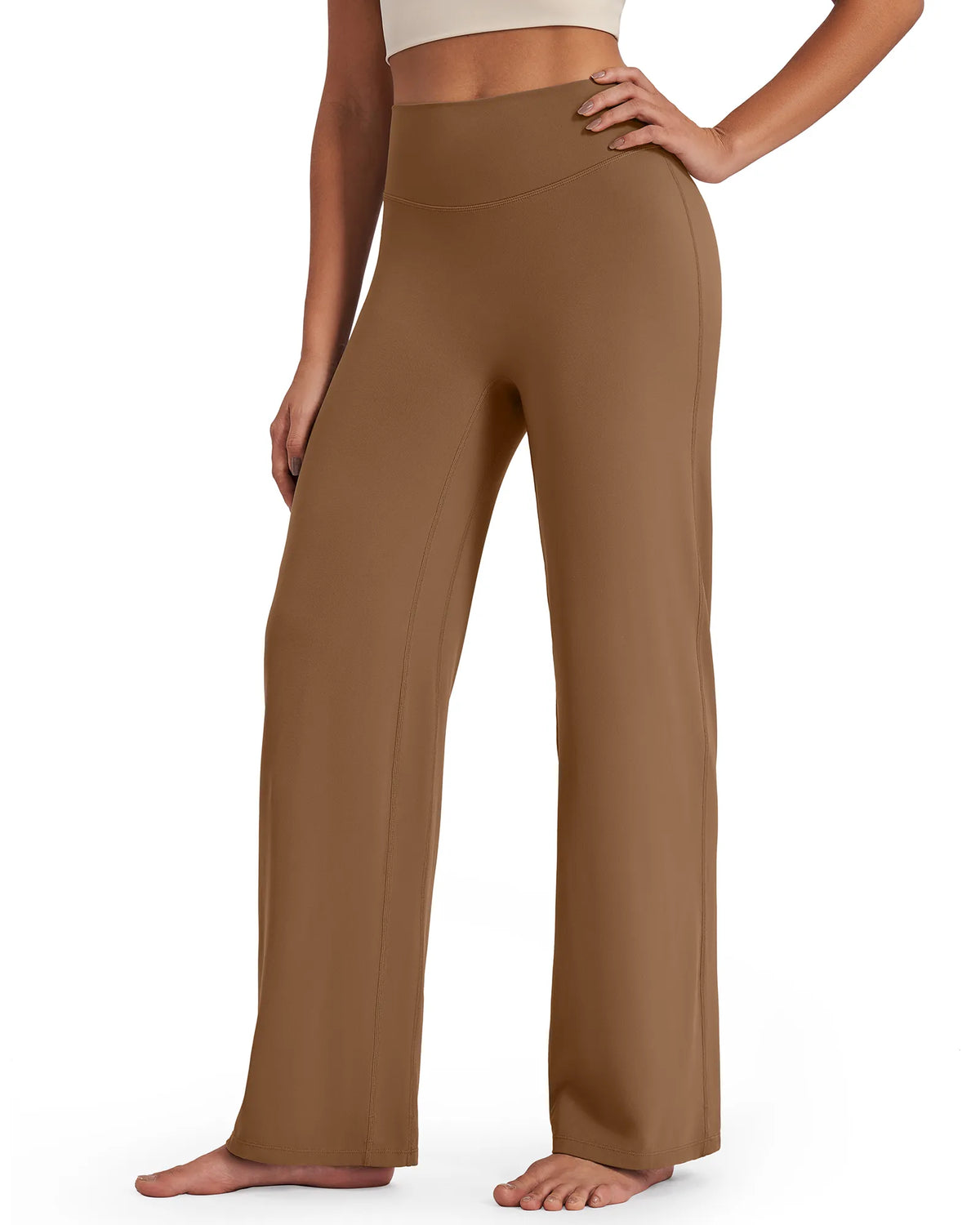 G4Free - BareFeel Wide Leg High-Waisted Pants Petite -GF24J247FA-S