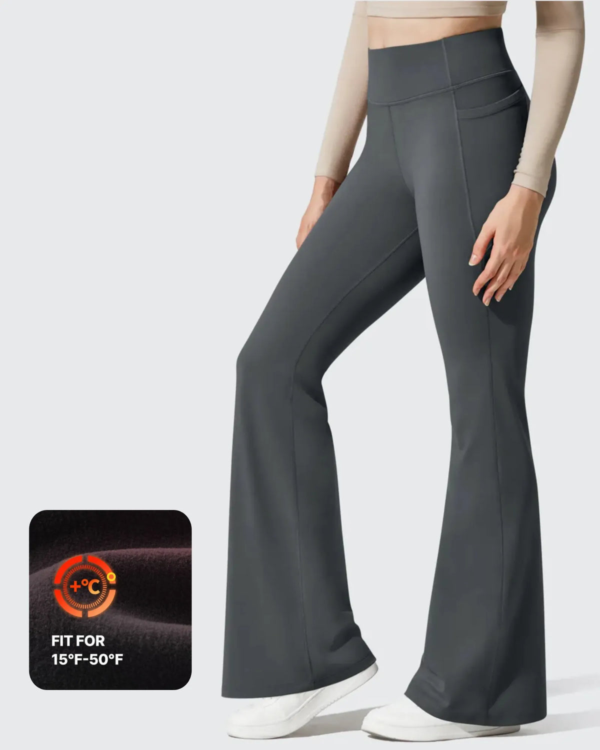 G4Free - Barefeel Fleece Lined High Waist Flare Yoga Leggings -GF25A703AA-S-GF25A704AA-S-GF25A705AA-S-GF25A703AB-M-GF25A704AB-M