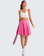 G4Free - Built-in Shorts Knee Length Tennis Skirts 20" -GF25H432AA-S-GF25H432AB-M-GF25H432AC-L-GF25H432AD-XL-GF25H432AE-XXL