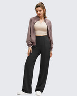 G4Free - Business Front Pleats Wide Leg Fleece Lined Pants -GF25J619AA-S-GF25J620AA-S-GF25J621AA-S-GF25J619AB-M-GF25J620AB-M