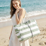 G4Free - Canvas Waterproof Sandproof Large Beach Tote Bags -TN25B597A-TN25B597B-TN25B597C