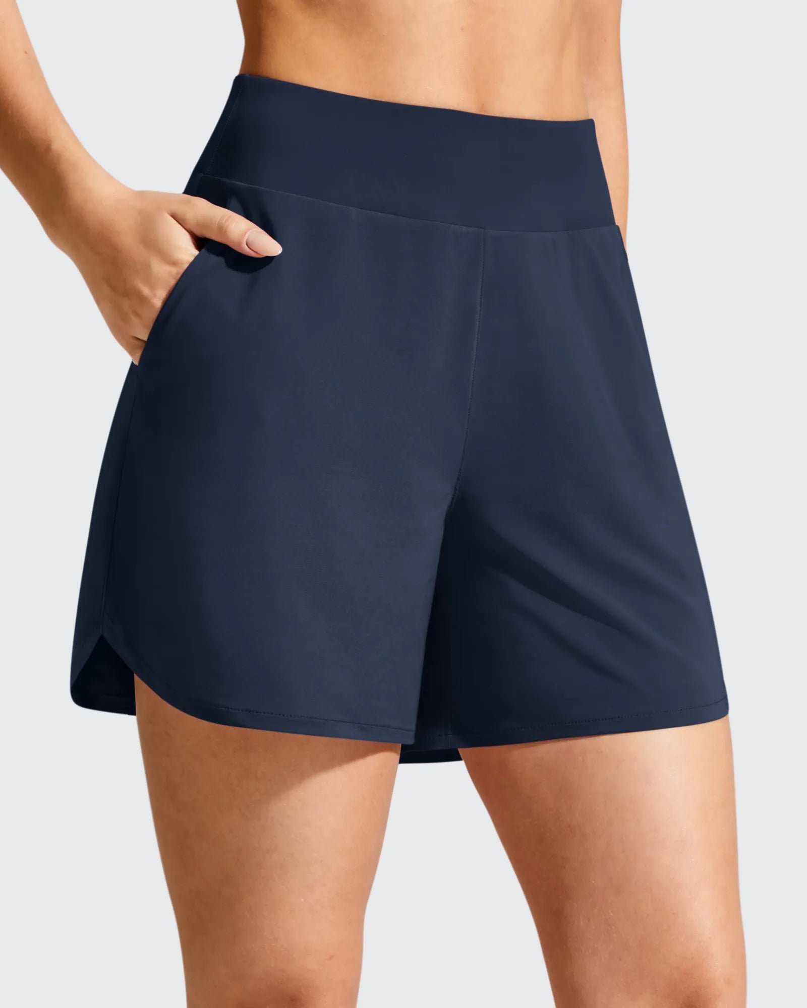 G4Free - Chillwhisp Built-in Brief Liner High Waist Athletic Shorts -GF26E710AA-S-GF26E710AB-M-GF26E710AC-L-GF26E710AD-XL-GF26E710AE-XXL