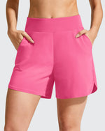 G4Free - Chillwhisp Built-in Brief Liner High Waist Athletic Shorts -GF26E710AA-S-GF26E710AB-M-GF26E710AC-L-GF26E710AD-XL-GF26E710AE-XXL