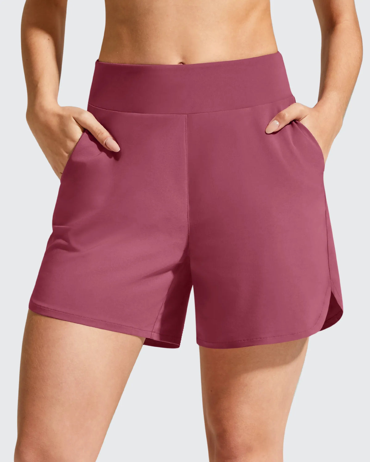 G4Free - Chillwhisp Built-in Brief Liner High Waist Athletic Shorts -GF26E710AA-S-GF26E710AB-M-GF26E710AC-L-GF26E710AD-XL-GF26E710AE-XXL