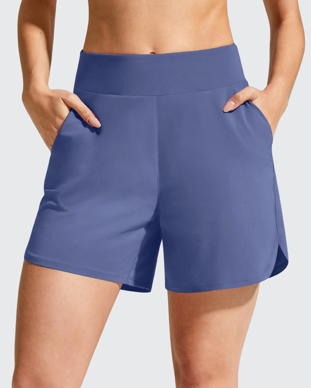 G4Free - Chillwhisp Built-in Brief Liner High Waist Athletic Shorts -GF26E710AA-S-GF26E710AB-M-GF26E710AC-L-GF26E710AD-XL-GF26E710AE-XXL