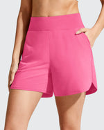 G4Free - Chillwhisp Built-in Brief Liner High Waist Athletic Shorts -GF26E710AA-S-GF26E710AB-M-GF26E710AC-L-GF26E710AD-XL-GF26E710AE-XXL