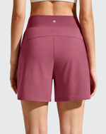 G4Free - Chillwhisp Built-in Brief Liner High Waist Athletic Shorts -GF26E710AA-S-GF26E710AB-M-GF26E710AC-L-GF26E710AD-XL-GF26E710AE-XXL