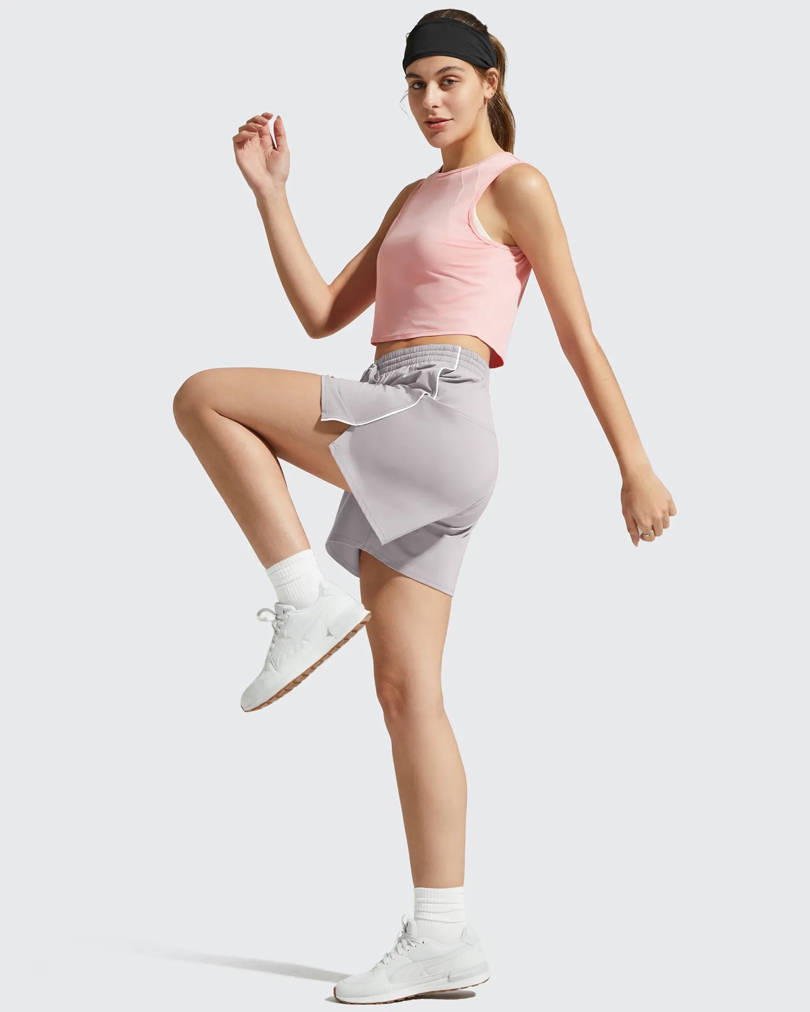 G4Free - Chillwhisp Built-in Shorts Split Running Shorts 3'' -GF26E646A001F-XS-GF26E646A001A-S-GF26E646A001B-M-GF26E646A001C-L-GF26E646A001D-XL