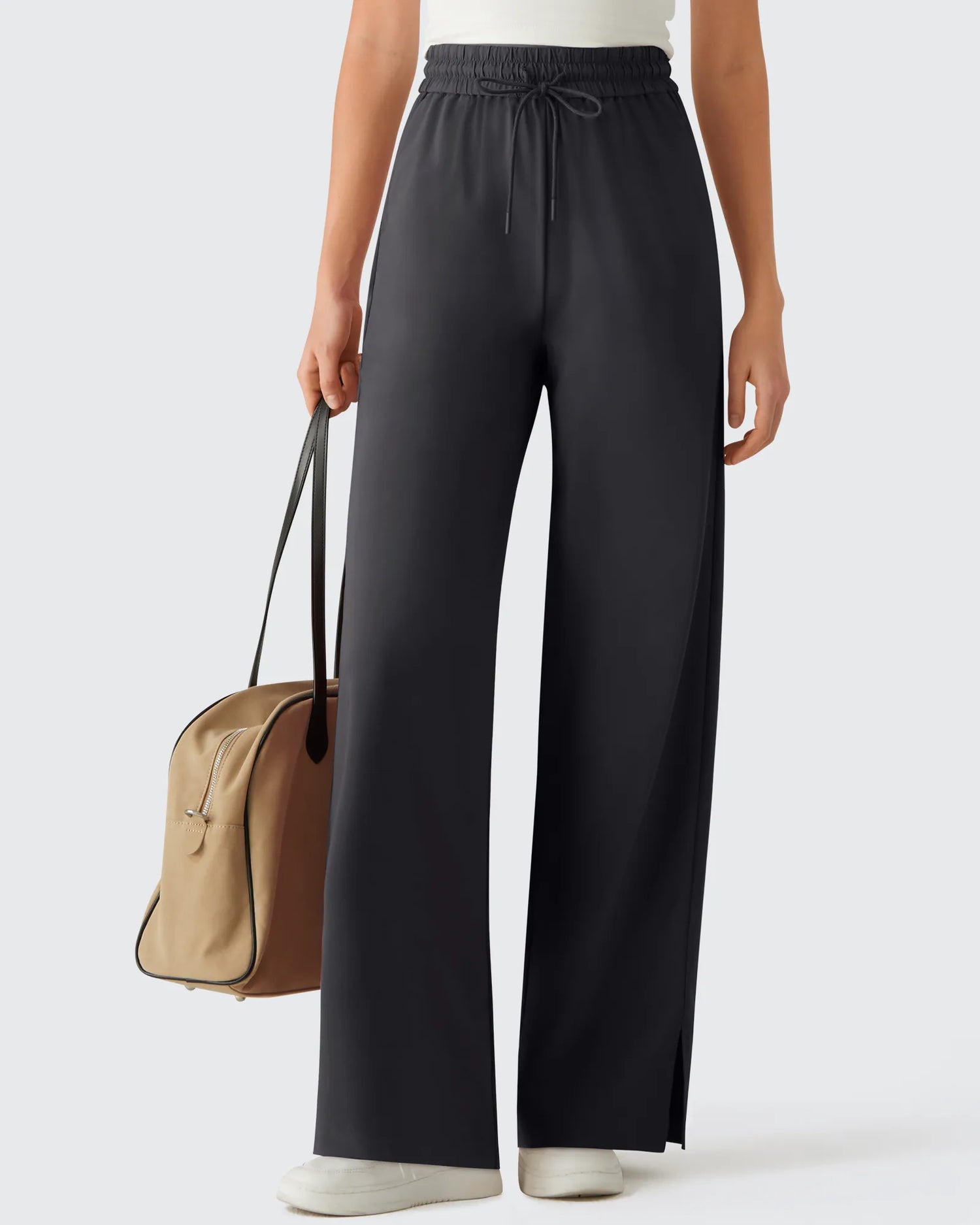 G4Free - Chillwhisp Drawstring Side Slit Flowy Palazzo Wide Leg Pants -GF26J855A001A-S-GF26J856A001A-S-GF26J857A001A-S-GF26J855A001B-M-GF26J856A001B-M