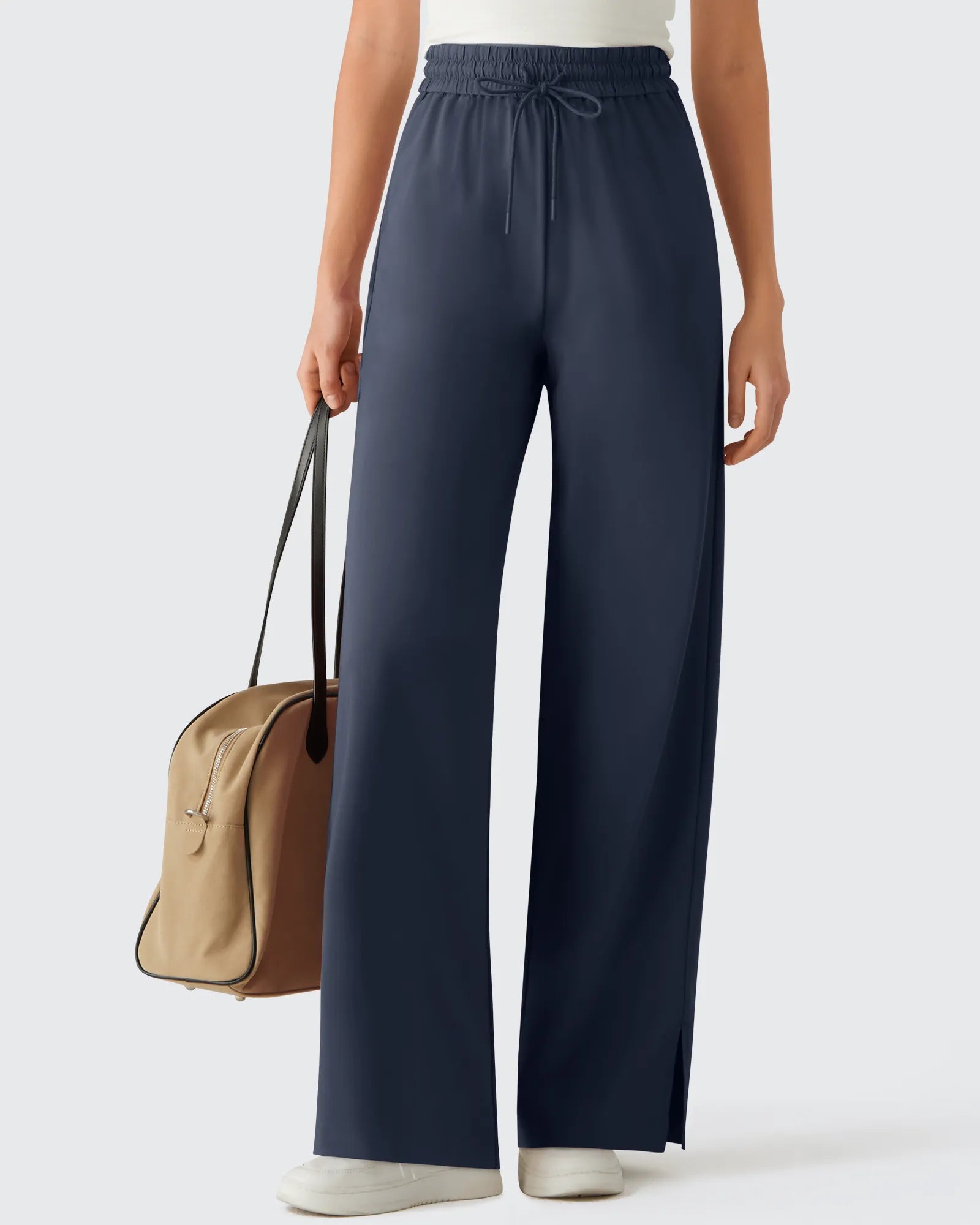 G4Free - Chillwhisp Drawstring Side Slit Flowy Palazzo Wide Leg Pants -GF26J855A001A-S-GF26J856A001A-S-GF26J857A001A-S-GF26J855A001B-M-GF26J856A001B-M