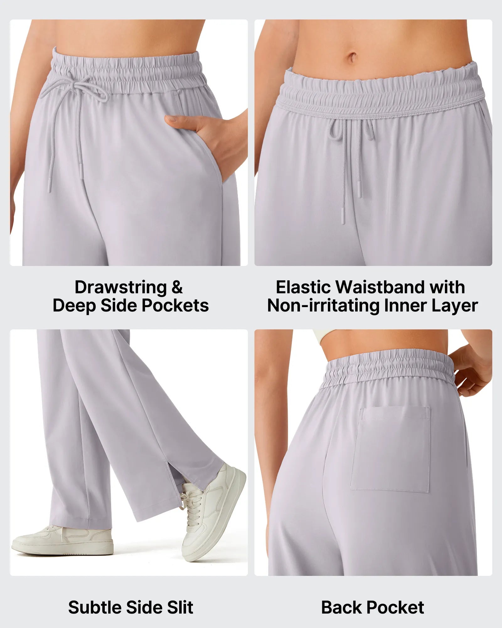 G4Free - Chillwhisp Drawstring Side Slit Flowy Palazzo Wide Leg Pants -GF26J855A001A-S-GF26J856A001A-S-GF26J857A001A-S-GF26J855A001B-M-GF26J856A001B-M